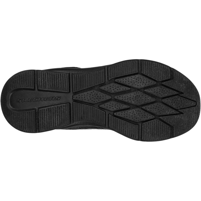 Skechers Microspec Texlor Synthetic Junior Black Trainers