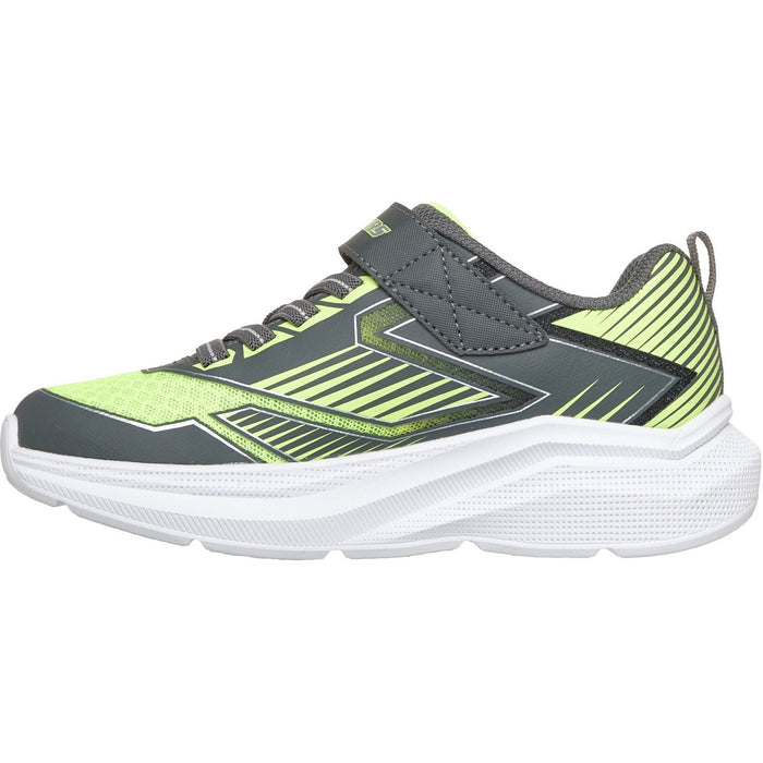Skechers Microspec Velocity Grid-Drift Charcoal/Yellow & Silver Trainers