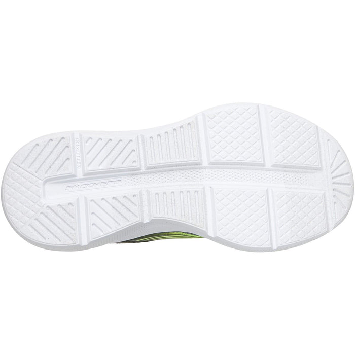 Skechers Microspec Velocity Grid-Drift Charcoal/Yellow & Silver Trainers