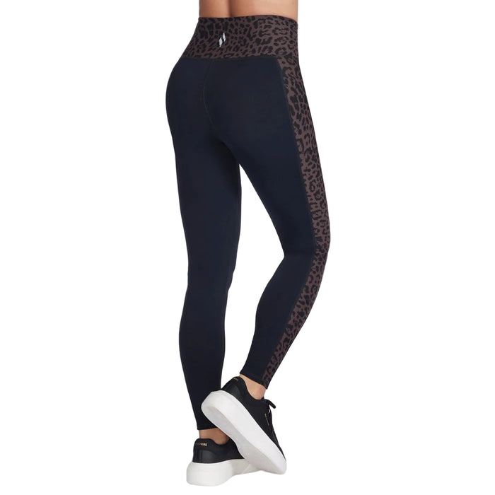 Skechers Performance GO WALK Cheetah Legging Nylon Women's Black/Brown Sports Leggings