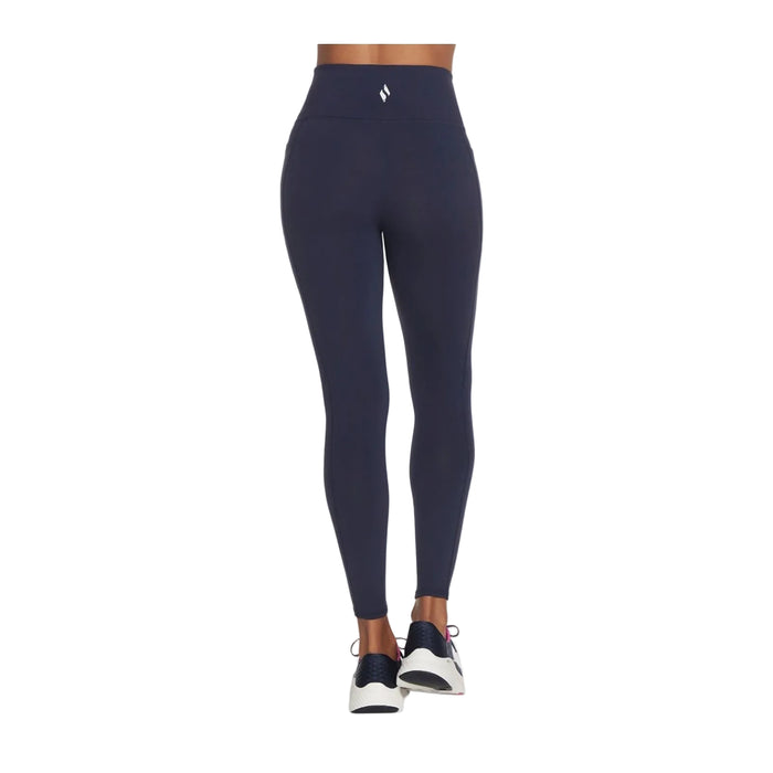 Skechers Performance GOWALK Wear High Waisted Nylon Women's Blue Sports Leggings