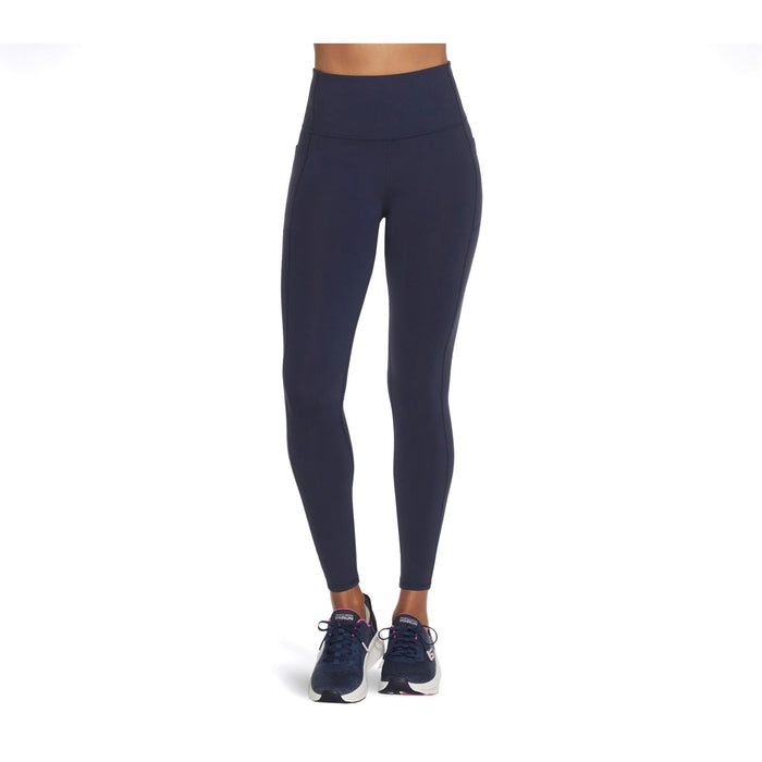 Skechers Performance GOWALK Wear High Waisted Nylon Women's Blue Sports Leggings