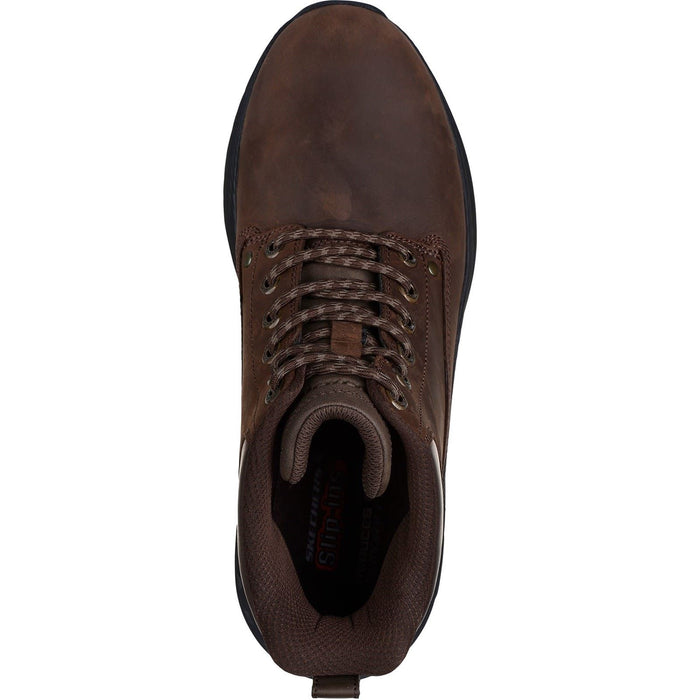 Skechers Pollard Waylon Leather Men's Cocoa Ankle Boots