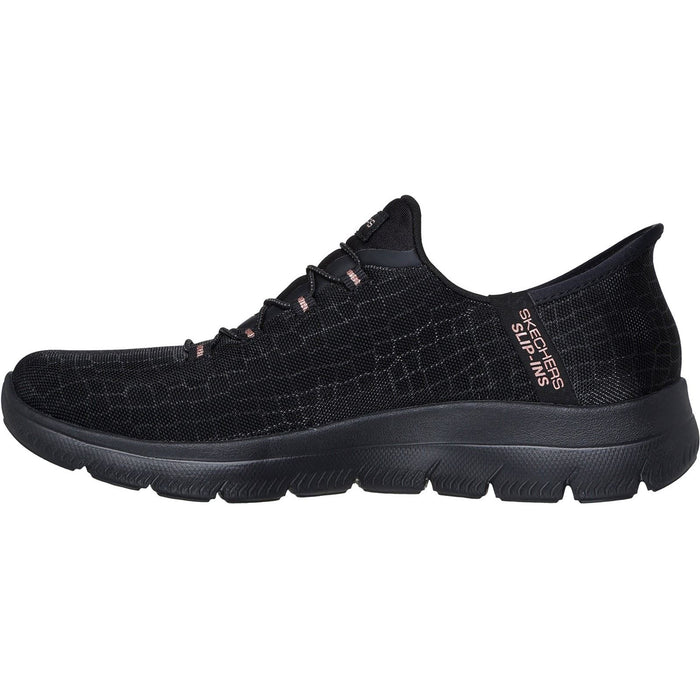 Skechers Summits Classy Night Textile Women's Black/Rose Gold Trainers