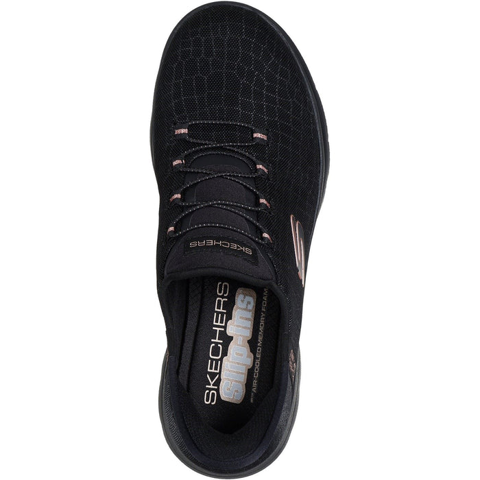 Skechers Summits Classy Night Textile Women's Black/Rose Gold Trainers