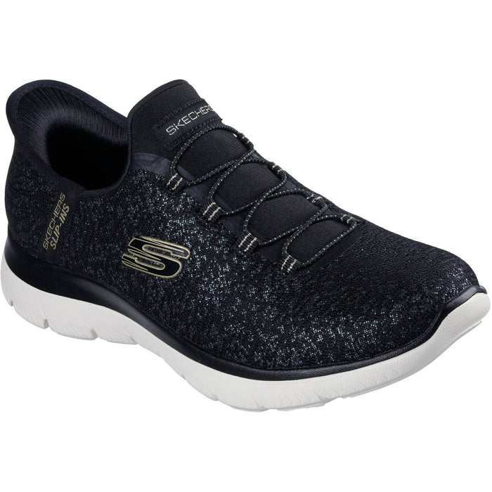 Skechers Summits Lunar Glow Textile Women's Black/Gold Trainers