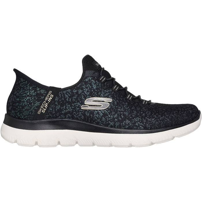 Skechers Summits Lunar Glow Textile Women's Black/Gold Trainers