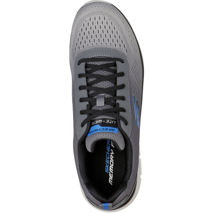 Skechers Track - Ripkent Textile Men's Charcoal Trainers