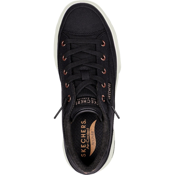 Skechers Womens Arch Fit Arcade - Meet Ya There 177190-BLK Black Lace Up Shoes