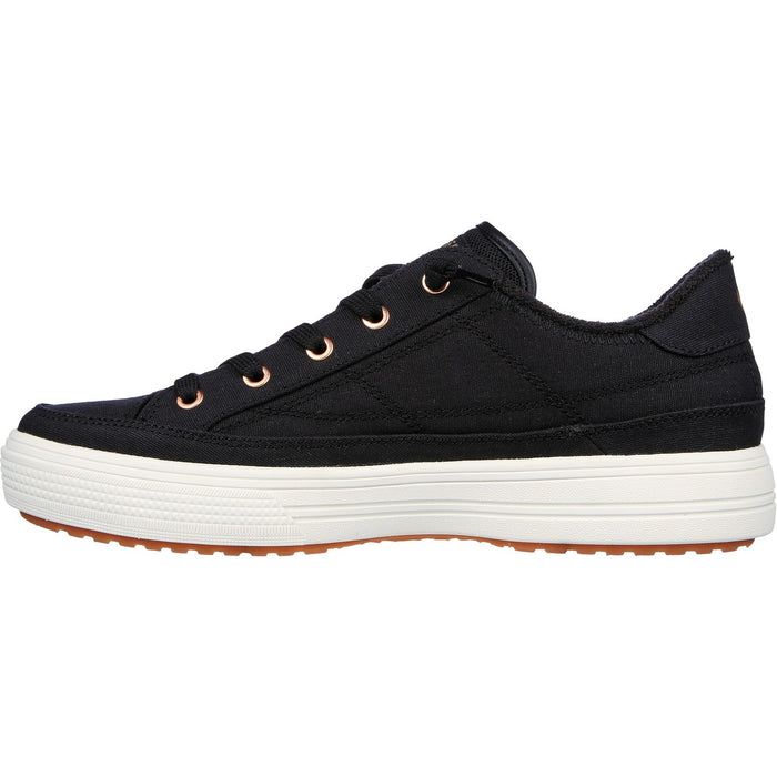 Skechers Womens Arch Fit Arcade - Meet Ya There 177190-BLK Black Lace Up Shoes