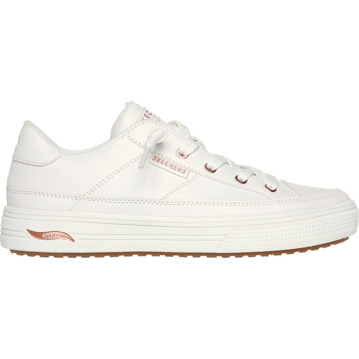 Skechers Womens Arch Fit Arcade On My Way 177189-WHT White Lace Up Shoes