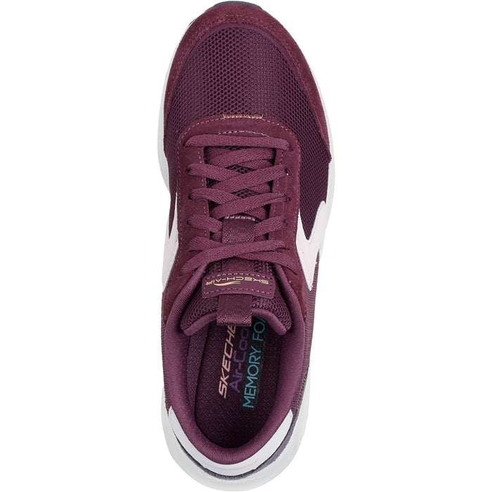 Skechers Womens Skech-Air Court Air Wave 150076-BUMT Burgundy/Multi Lace Up Shoes