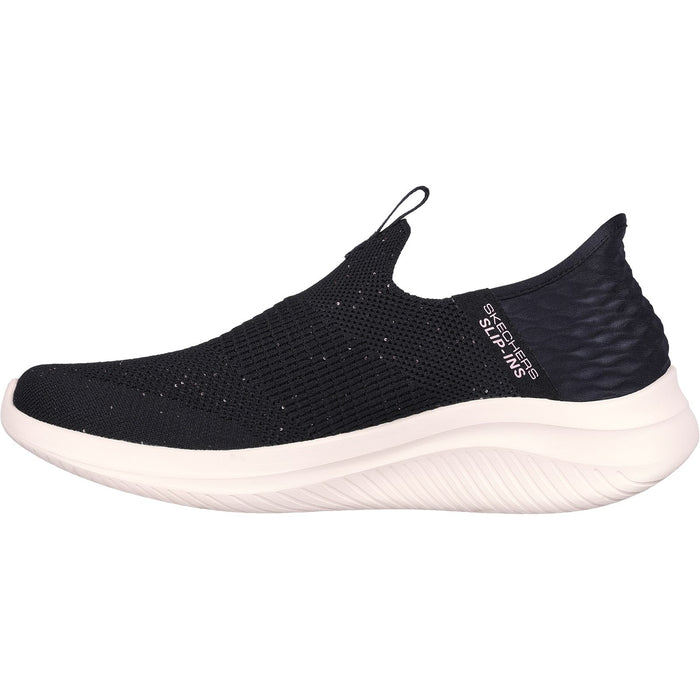 Skechers Womens Ultra Flex 3.0 149594-BKRG Black/Rose Gold Slip On Shoes