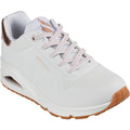 Skechers Womens Uno - Shimmer Away 155196-WHT White Lace Up Shoes