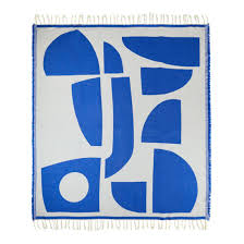 Sophie Home - Throw Blanket / Merino Bruten Cobalt