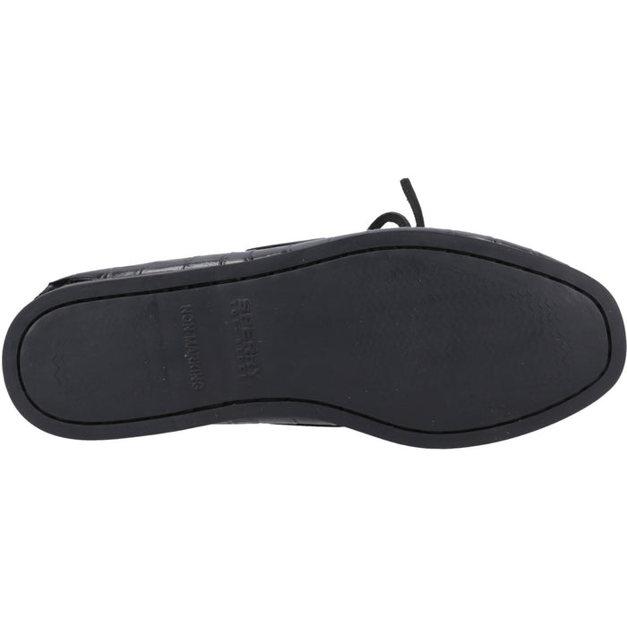 Sperry Authentic 2 Eye Leather Women's Black Boat Shoes