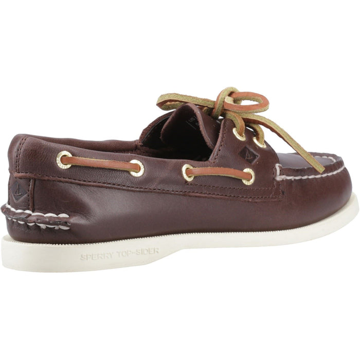 Sperry Authentic 2 Eye Leather Women's Brown Standard Boat Shoes