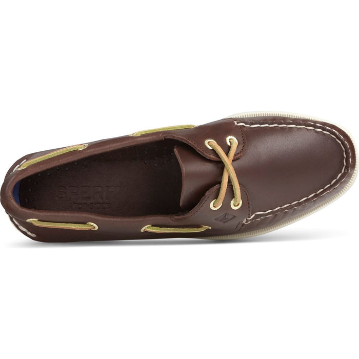 Sperry Authentic 2 Eye Leather Women's Brown Standard Boat Shoes