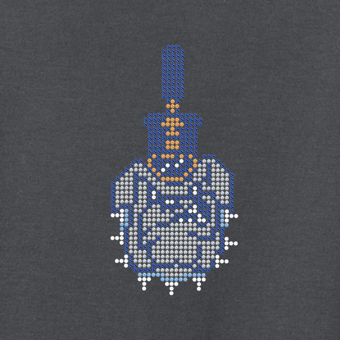 Spike Rhinestones Women’s Perfect Weight ® Tee-Charcoal