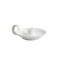St. Eval - Candle Holder with Handle  / White Speckle