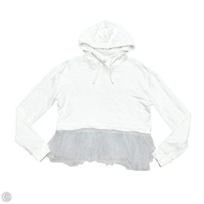 Sweatshirt Hoodie By Pilcro In White, Size: S