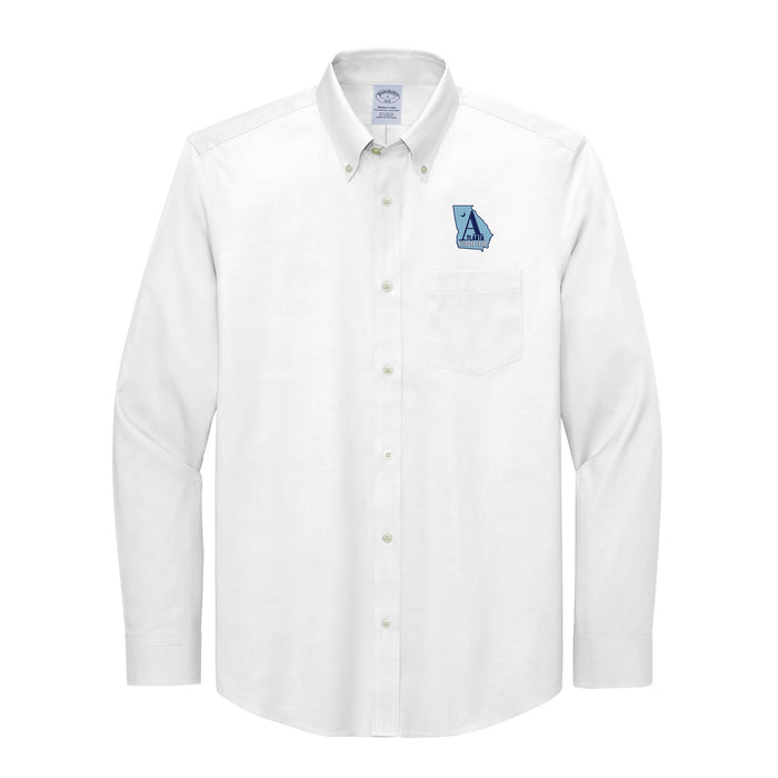 The Citadel , Atlanta Citadel Club, Brooks Brothers® Wrinkle-Free Stretch Pinpoint Shirt white