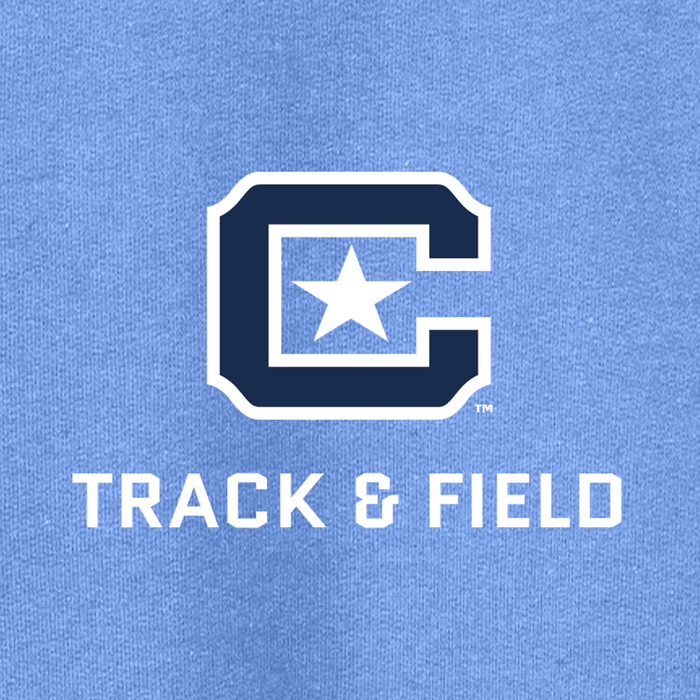 18500 The Citadel Block C Star logo, Sports - Track & Field,  Heavy Blend™ Hooded Unisex Sweatshirt Carolina Blue