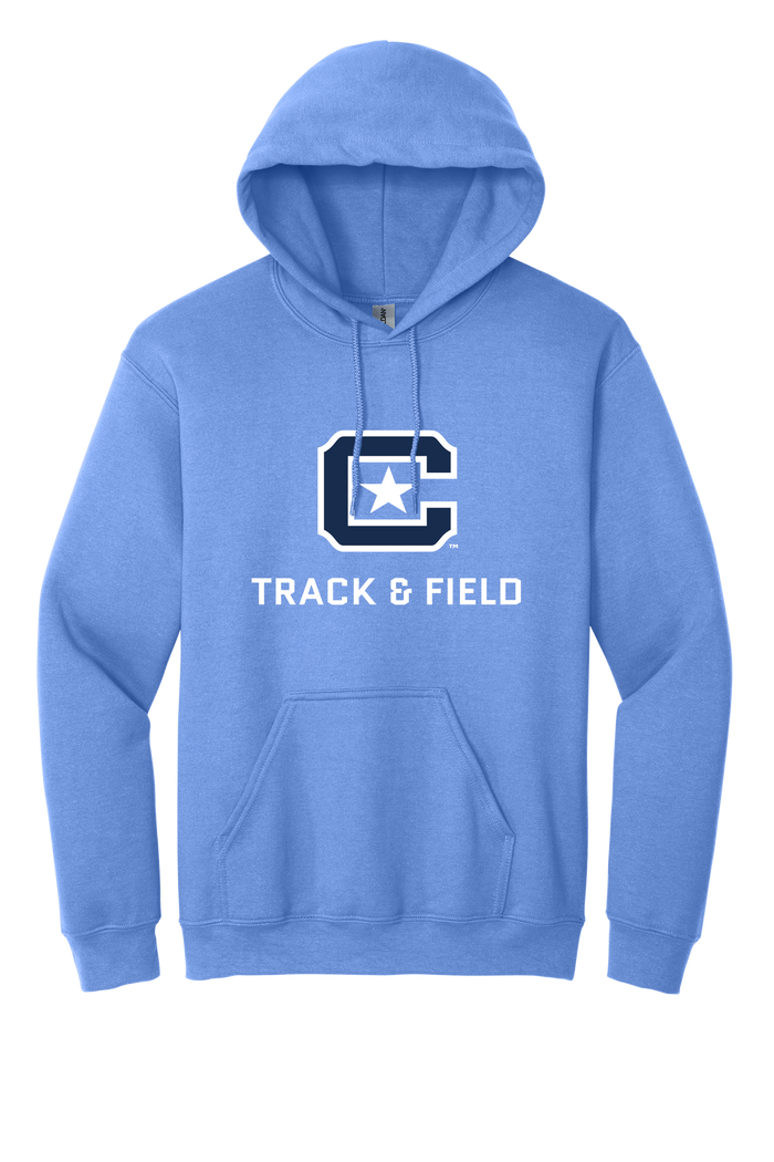 18500 The Citadel Block C Star logo, Sports - Track & Field,  Heavy Blend™ Hooded Unisex Sweatshirt Carolina Blue