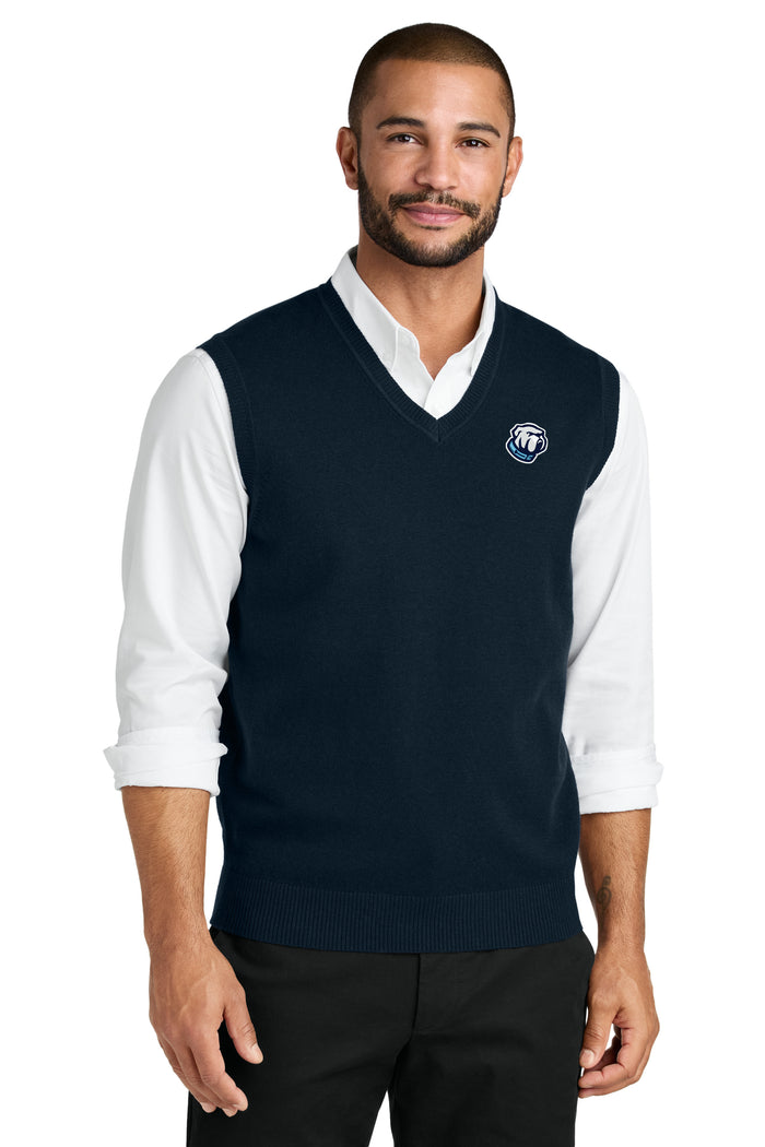 The Citadel, Bulldog, Easy Care Sweater Vest - Navy