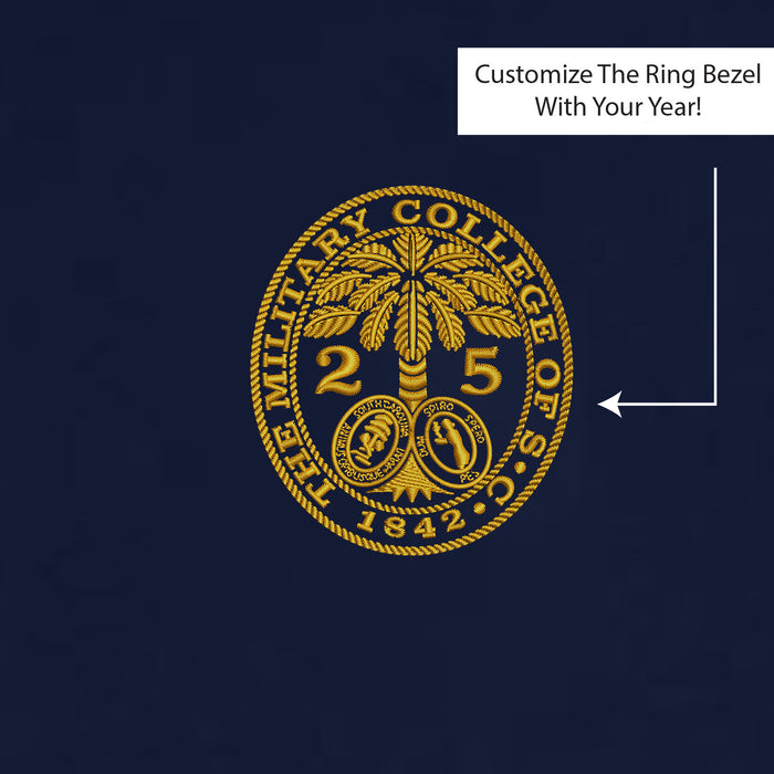 The Citadel, Customizable (Your Year) Ring Bezel Design, Performance T-Shirt- Navy