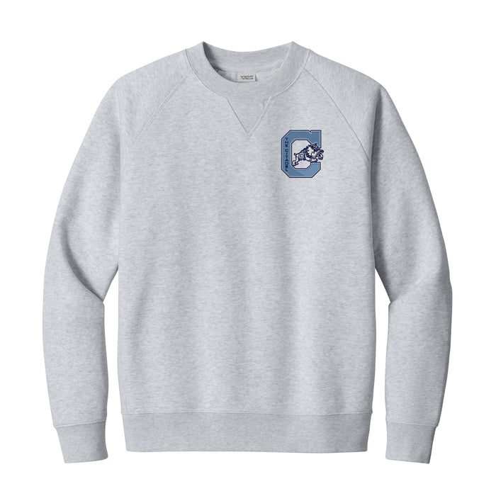 The Citadel, Jumping Bulldog, Stanley/Stella Unisex Knoxer Crewneck Sweatshirt - Cool Heather Grey