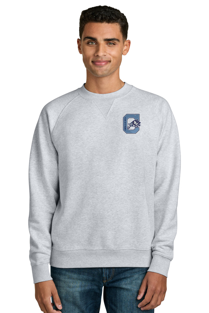 The Citadel, Jumping Bulldog, Stanley/Stella Unisex Knoxer Crewneck Sweatshirt - Cool Heather Grey