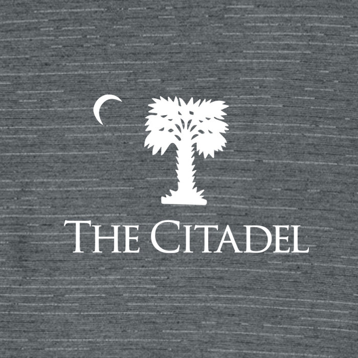 The Citadel, Raised Big Red Logo, TravisMathew Crestview Polo- Grey Heather
