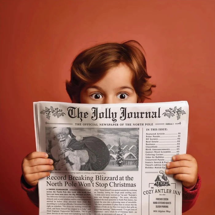 The Jolly Journal Newspaper Gift Wrap + Activity Sheets - bubblegum market