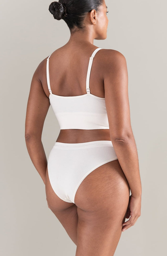 The TENCELâ„¢ High Leg Brief White Sand