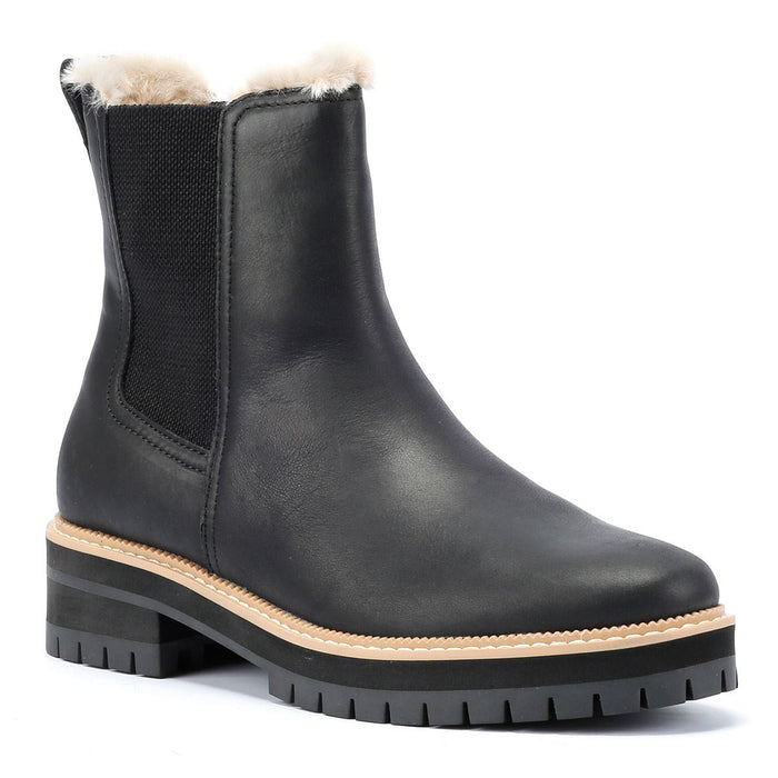 TOMS Bennet Leather Women's Black Boots