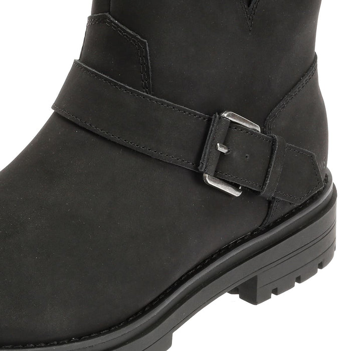 TOMS Ionie Moto Nubuck Leather Women's Black Boots