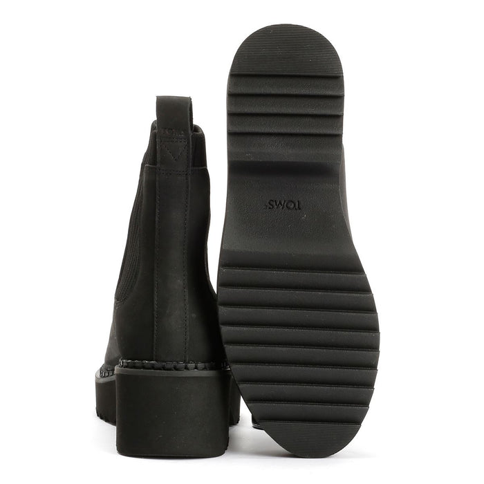 TOMS Millie Nubuck Leather Women's Black Boots