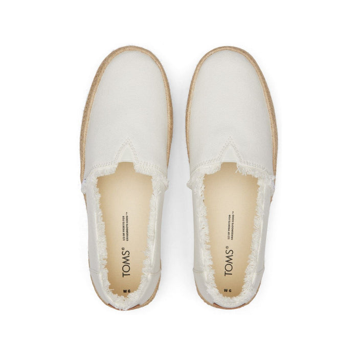 TOMS Valencia 100% Cotton Women's White Espadrilles