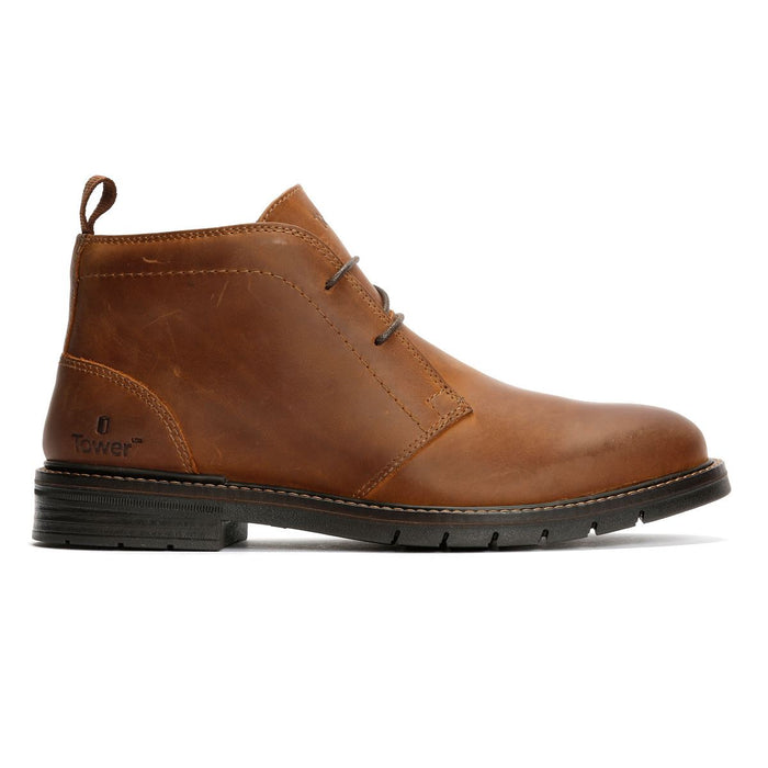 Tower London Armour Chukka Lace Up Leather Men's Tan Boots