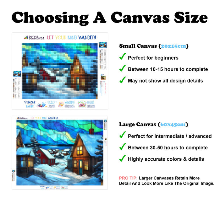 Traditional Scandinavian Village Stained Glass