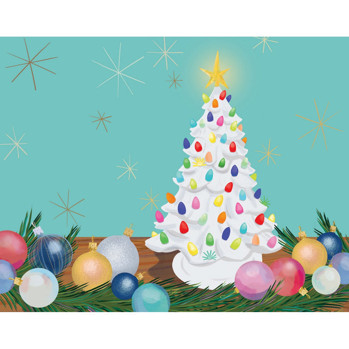 True South Mini Holiday Greetings Ceramic Christmas Tree Puzzle