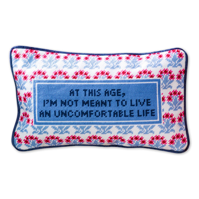 UNCOMFORTABLE Needlepoint Pillow
