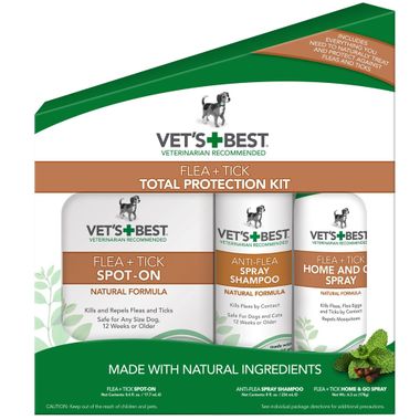 Vet's Best Flea + Tick 3-Piece Total Protection Kit