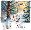 Winter Wildlife in a Snowy Forest