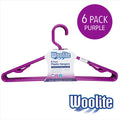 50GM 6PK BASIC PLASTIC HANGER W.2 ACCESORY HOOKS