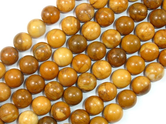 Yellow Ivory Jasper Beads, 10mm Round Beads-BeadBasic