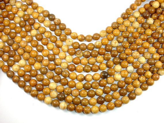 Yellow Ivory Jasper Beads, 10mm Round Beads-BeadBasic