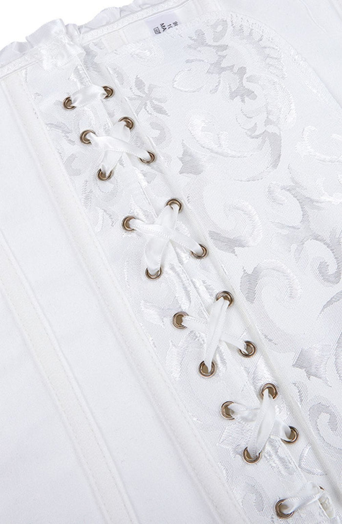 YesX YX887 Elegant White Brocade Corset up to 2XL